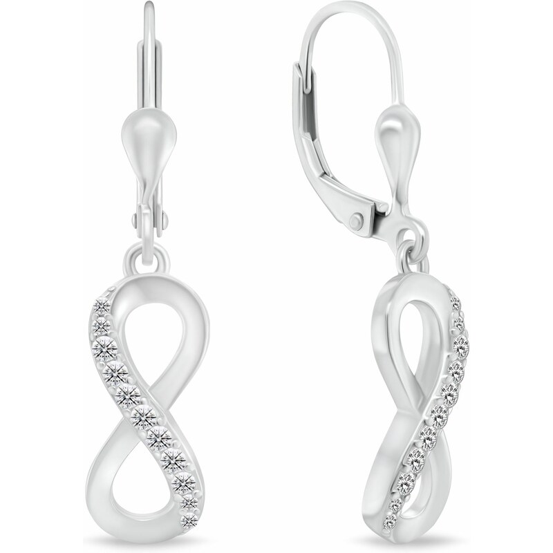 Brilio Silver Obľúbené strieborné náušnice Nekonečno EA328W 66580638