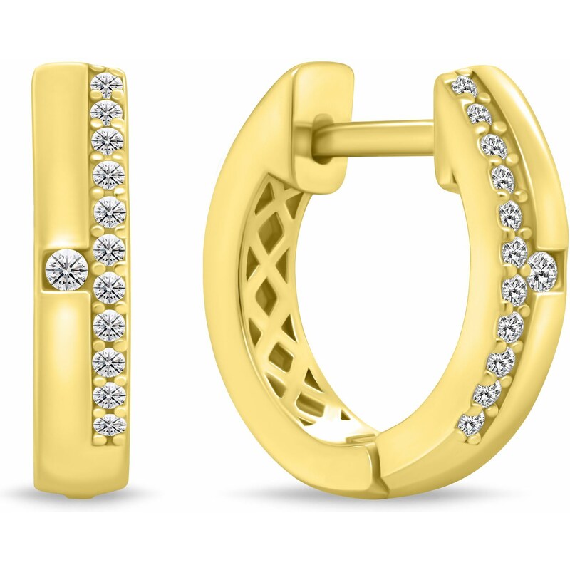 Brilio Silver Obľúbené pozlátené kruhy so zirkónmi EA471Y 66615801