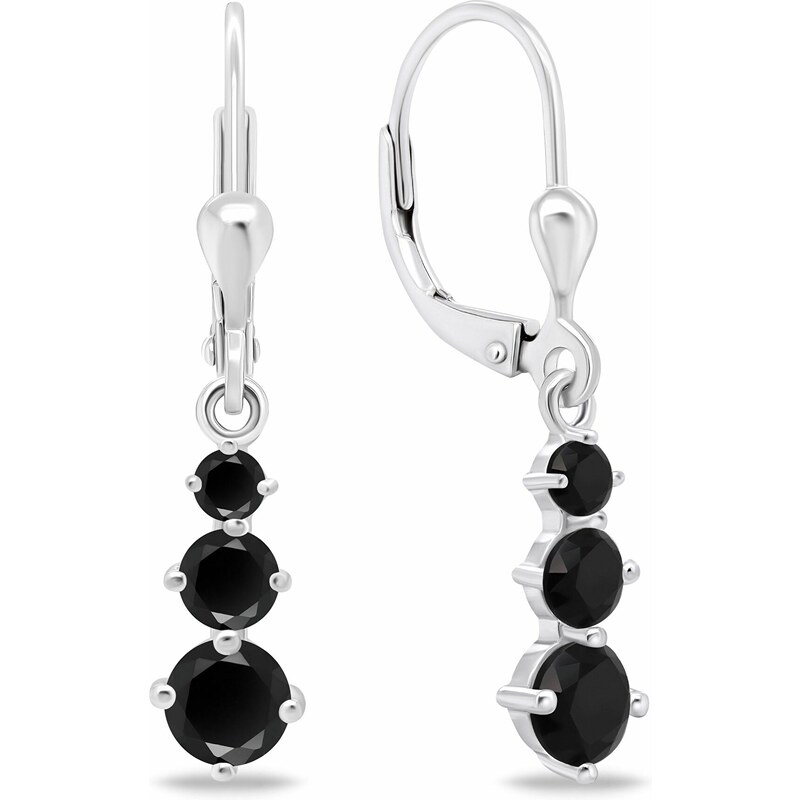 Brilio Silver Slušivé strieborné náušnice so zirkónmi EA656WBC 66584473