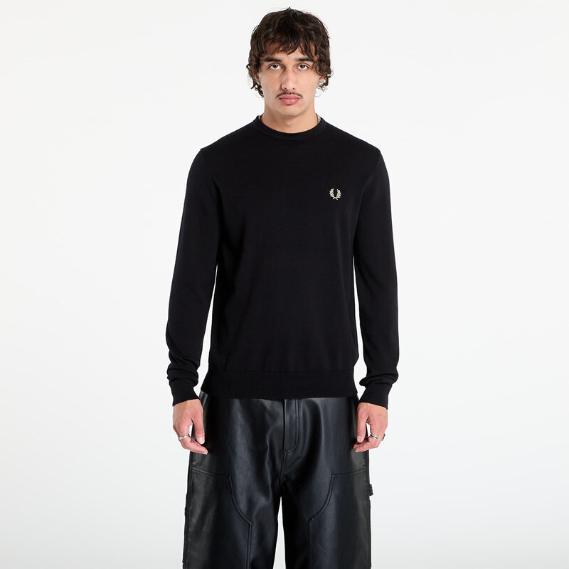 Sveter FRED PERRY Classic Crew Neck Jumper Black XL 64809333