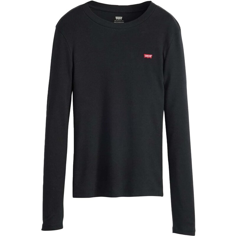 LEVIS Tričko Essential Housemark Long Sleeve Tee červená / čierna / 57310081