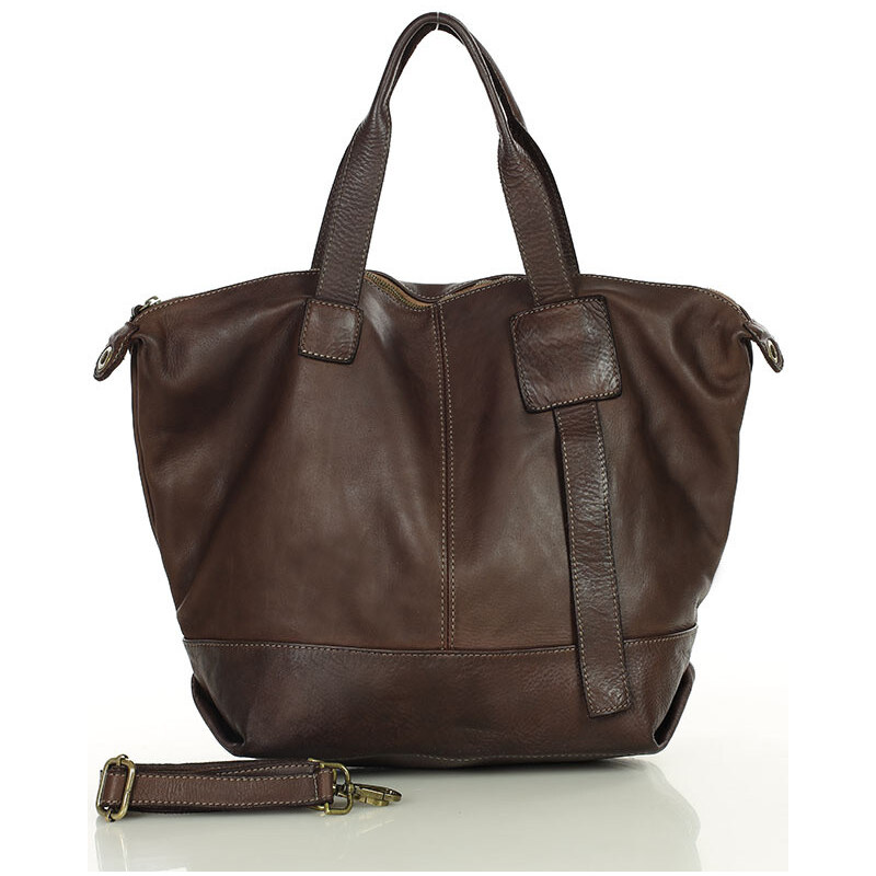 Marco Mazzini Veľká shopper taška z mäkkej talianskej kože | 64813241