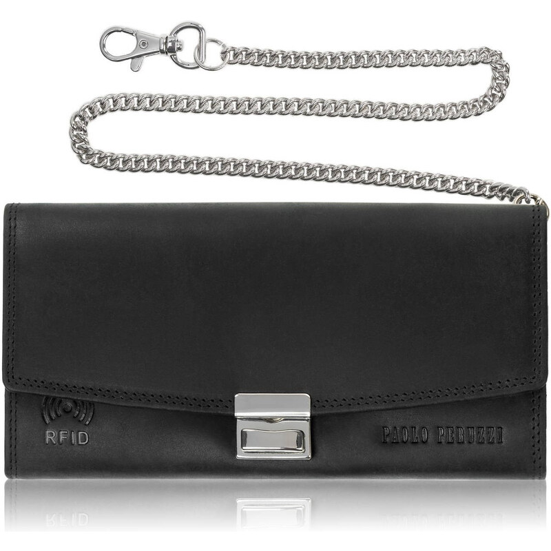 Paolo Peruzzi Čašnícka kožená peňaženka s RFID ochranou | čierna AY-15 64813242