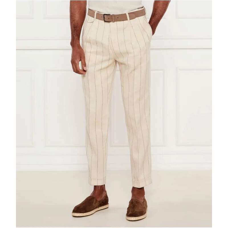 Windsor Nohavice Sapo | Slim Fit | s prímesou ľanu 63251681