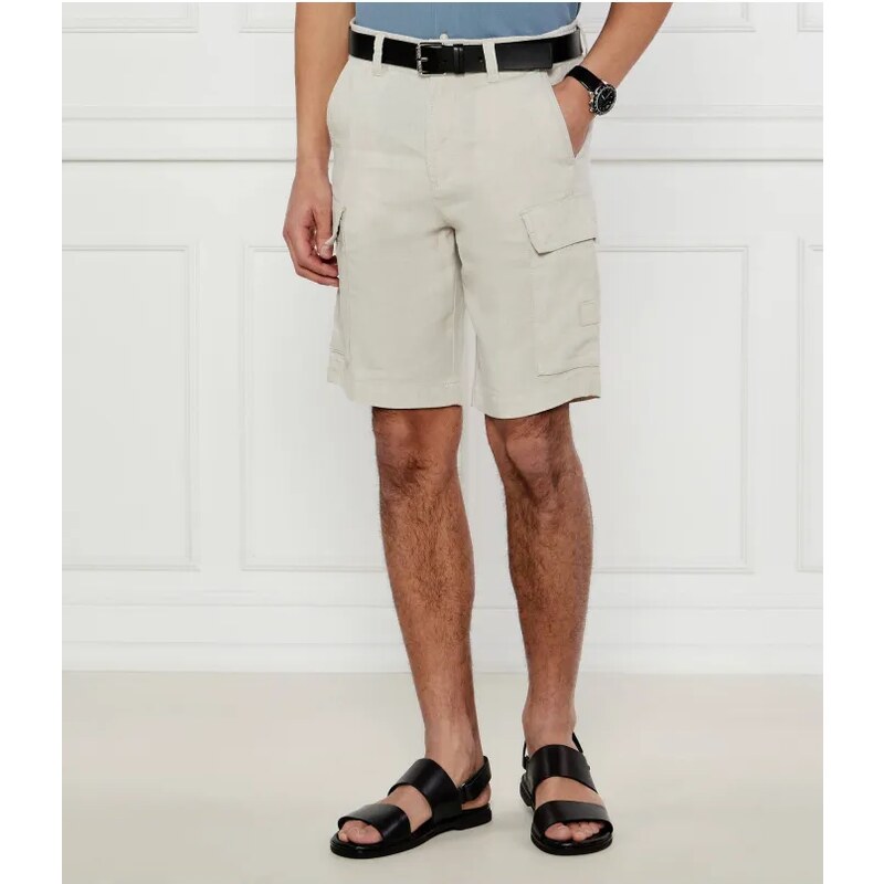 BOSS ORANGE Ľanové šortky Sisla-9-Cargo | Relaxed fit 62517175