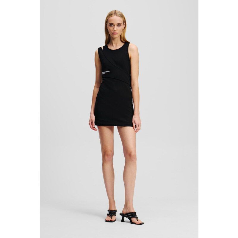 ŠATY KARL LAGERFELD JEANS KLJ RIBBED TANK DRESS 64814623