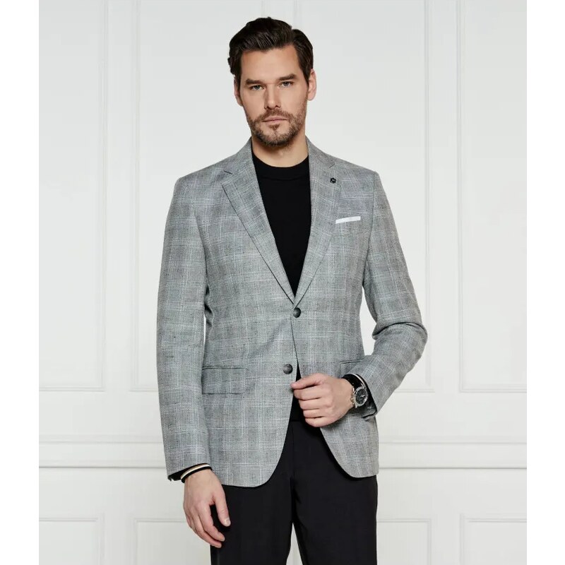 BOSS BLACK Vlnená sako H-Hutson-233 | Slim Fit | s prímesou ľanu 61833619