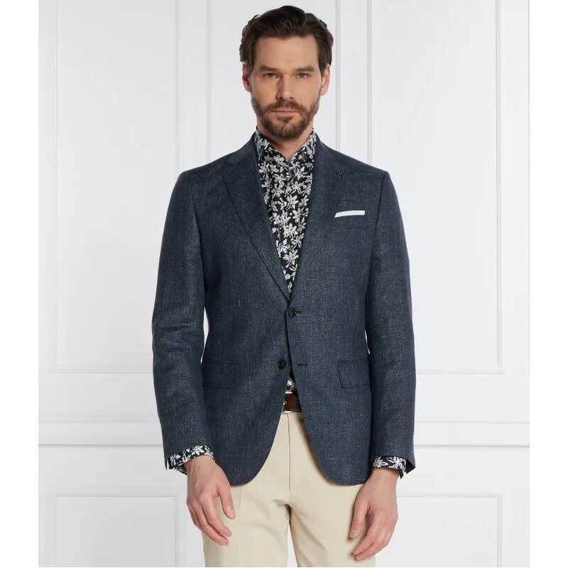 BOSS BLACK Vlnená sako H-Hutson-233 | Regular Fit | s prímesou ľanu 48929423
