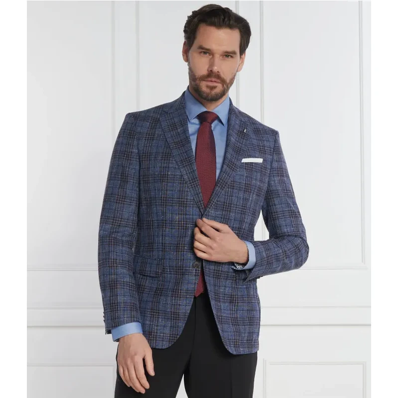BOSS BLACK Vlnená sako H-Hutson-233 | Slim Fit | s prímesou ľanu 48702602