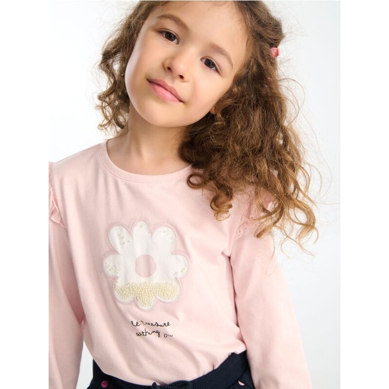 Sinsay - Tričko s dlhými rukávmi - popolavá ružová 65751576