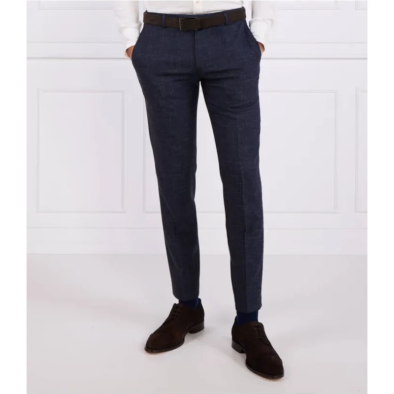 Joop! vlnené nohavice 17 jt-34blayr-str12 | slim fit | s prímesou ľanu 41299538