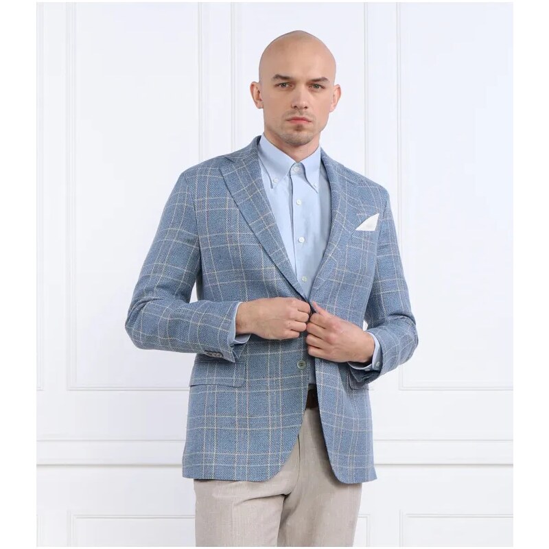 Oscar Jacobson Ľanová sako Fogerty Blazer | Slim Fit | s prímesou 39505016