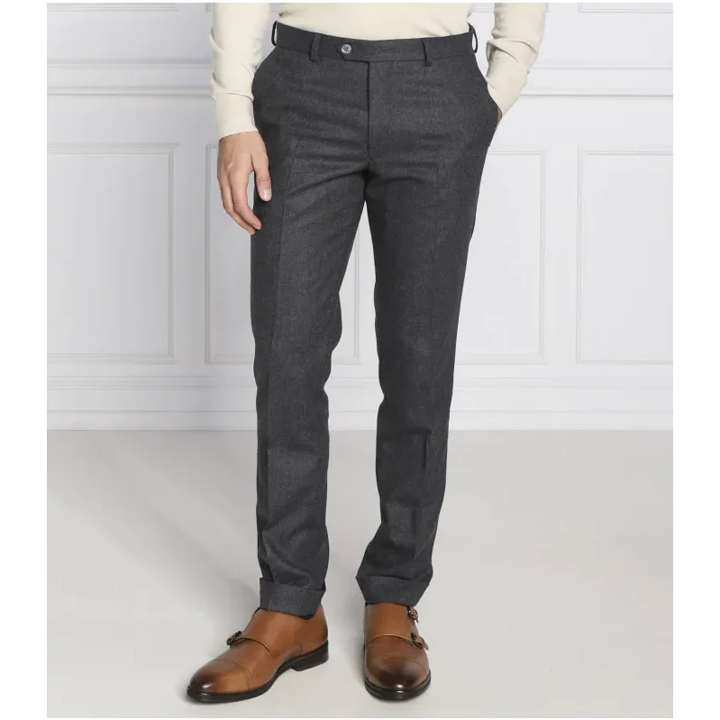 Oscar Jacobson vlnené nohavice denz turn up | regular fit 36198720