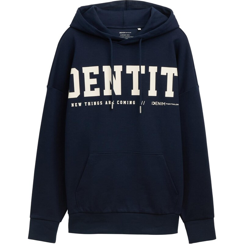 TOM TAILOR DENIM Mikina tmavomodrá / biela 65120992