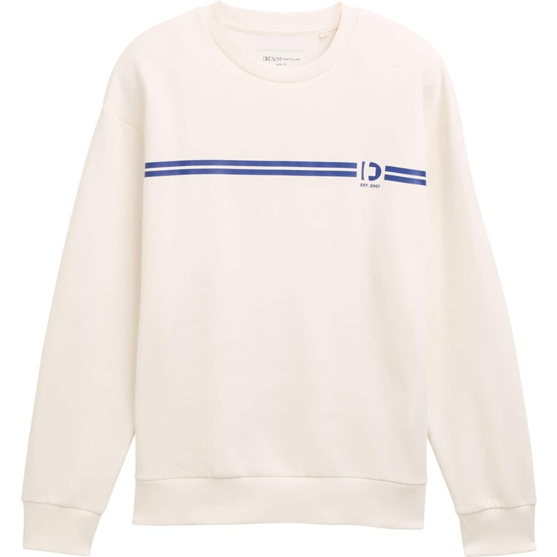 TOM TAILOR DENIM Mikina námornícka modrá / biela 65162702