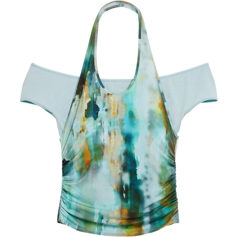 Desigual Tričko svetlomodrá / zmiešané farby 65657048