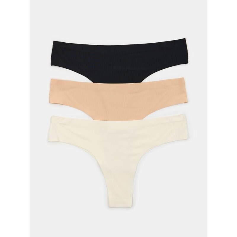 Sinsay - Súprava 3 brazílskych nohavičiek - viacfarebná 65756706