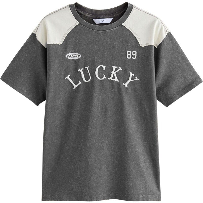 Next Tričko sivá / biela ako vlna 65655194