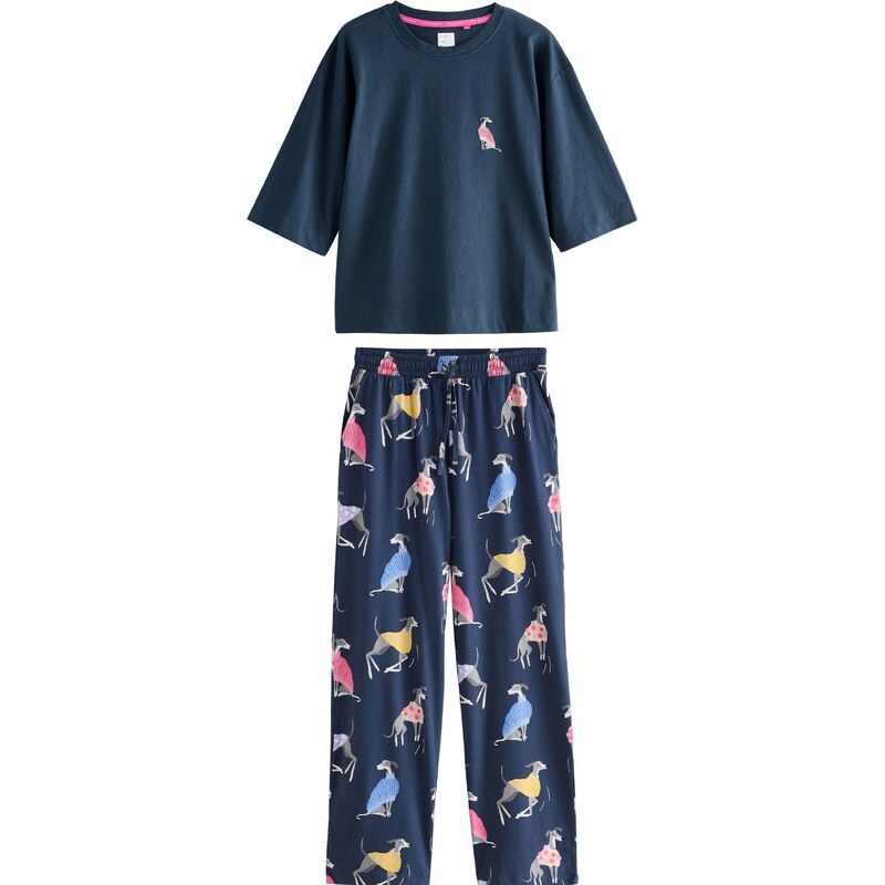 Next Pyžamo modrá / námornícka modrá / karí / ružová 66090509