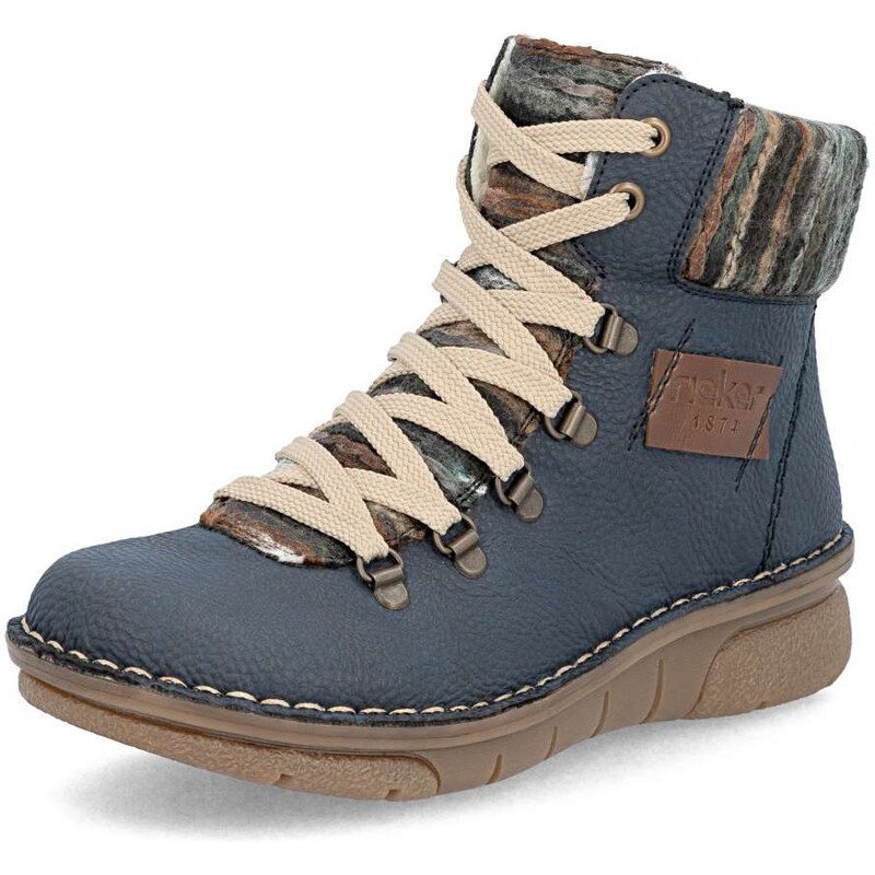 Dámska členková obuv RIEKER 73343-15 modrá W5 64819490