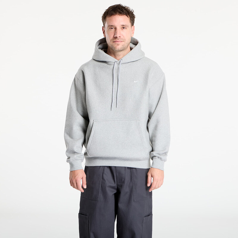 Mikina Nike Solo Swoosh Mens Pullover Hoodie Dk Grey Heather/ Lt Smoke 64819809