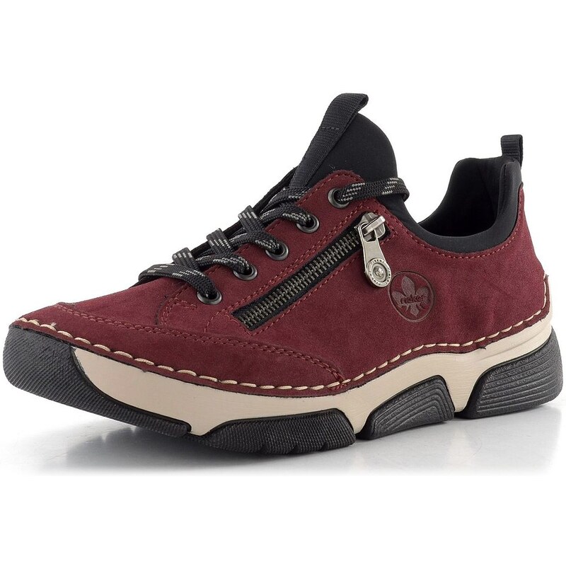 Rieker šnurovacie poltopánky s pružným lemom červené 45973-36 65612039