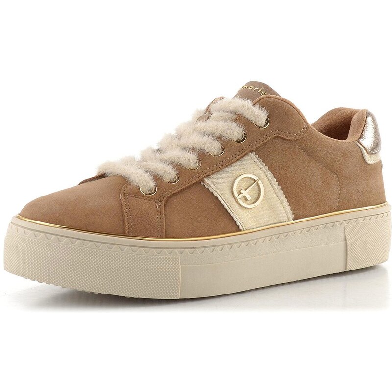 Tamaris tenisky na platforme camel suede 1-23724-42 65611928