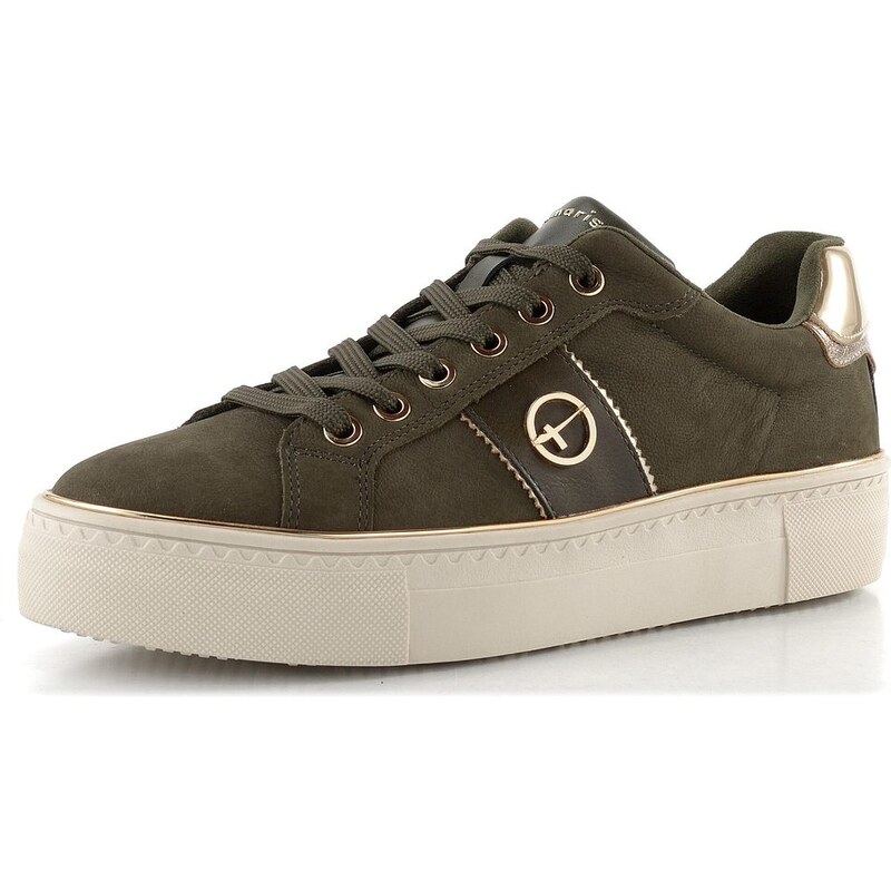 Tamaris tenisky na platforme olive nubuc 1-23724-42 65611929