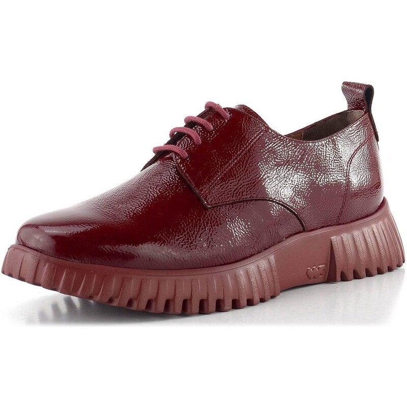 Wonders lakované šnurovacie poltopánky vino A-4401 65612042