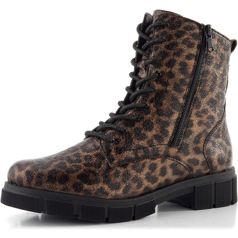 Remonte šněrovací kotník se zipem vzorovaný D2S72-90 65611956