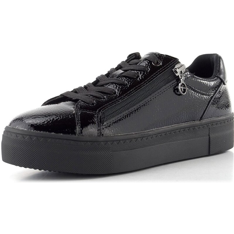 Tamaris tenisky na platforme black patent 1-23313-41 65611960