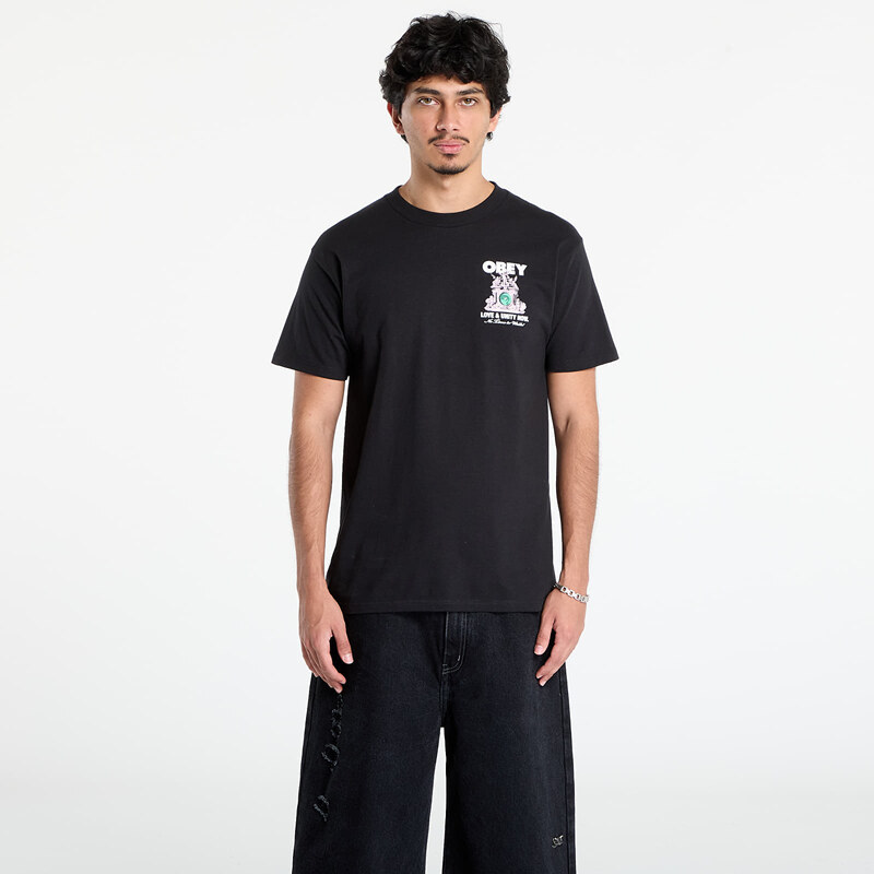 OBEY Clothing Tričko OBEY Love & Unity Now T-Shirt Black L 64823939