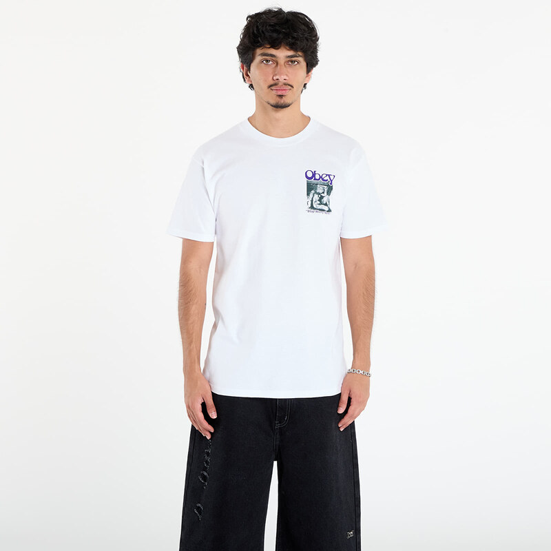OBEY Clothing Tričko OBEY Stop Worry Now T-Shirt White S 64823935