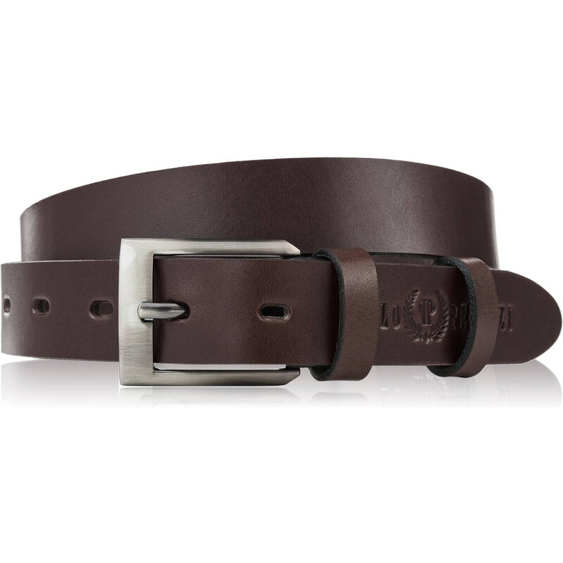 Paolo Peruzzi Pánsky prémiový kožený opasok s klasickou prackou, 64798969