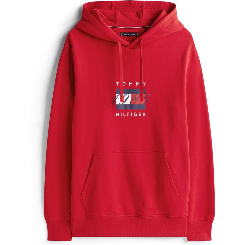 Tommy Hilfiger Linear Flag Graphic Hoodie RED 64827606