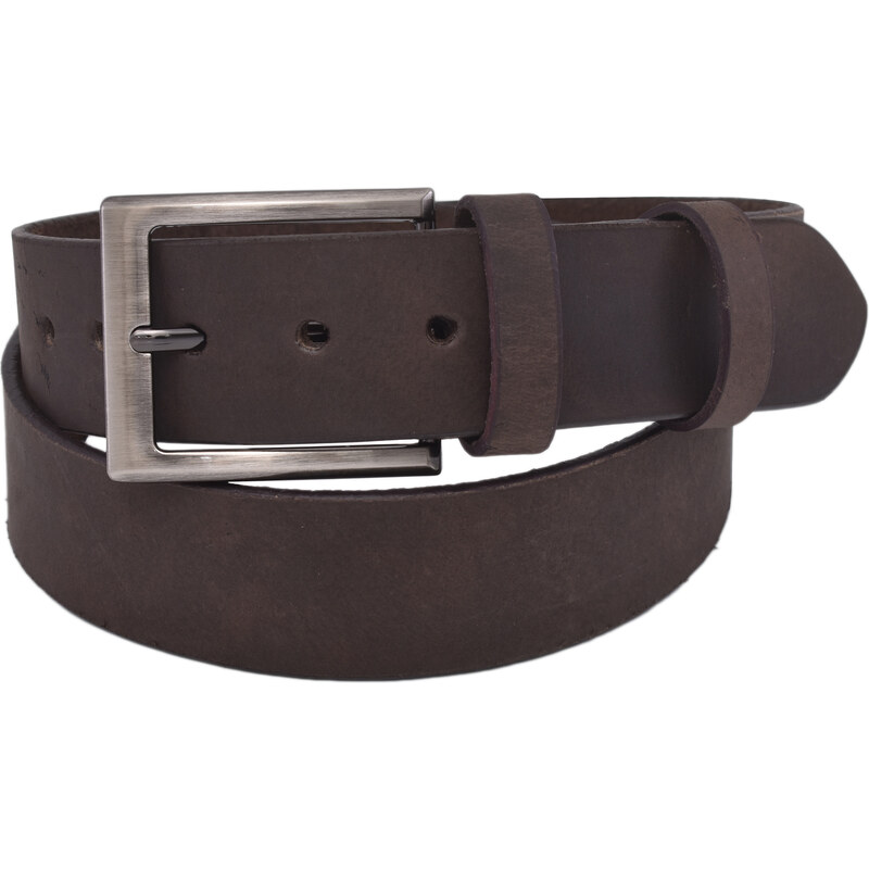 Mercucio Pánsky kožený opasok 747-40-45 tmavohnedý hunter hladký 64823499