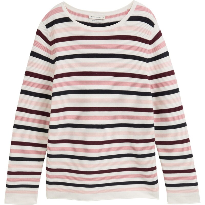 TOM TAILOR Sveter nebielená / ružová / staroružová / čierna 65655112