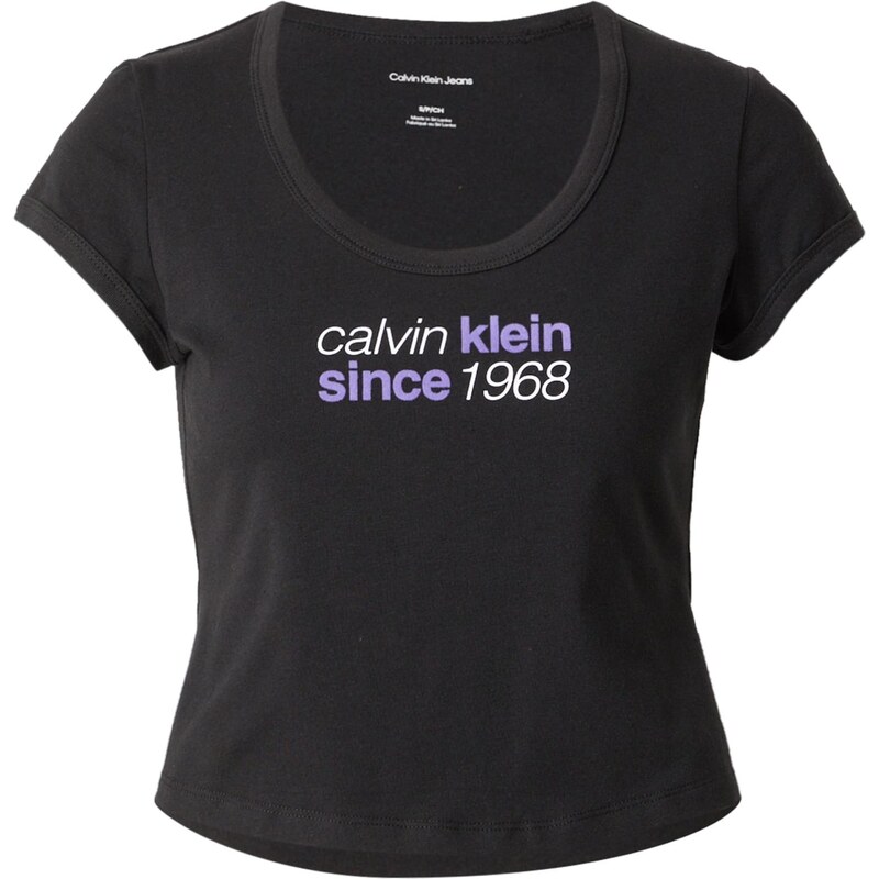 Calvin Klein Jeans Tričko 1968 levanduľová / čierna / biela 67906223