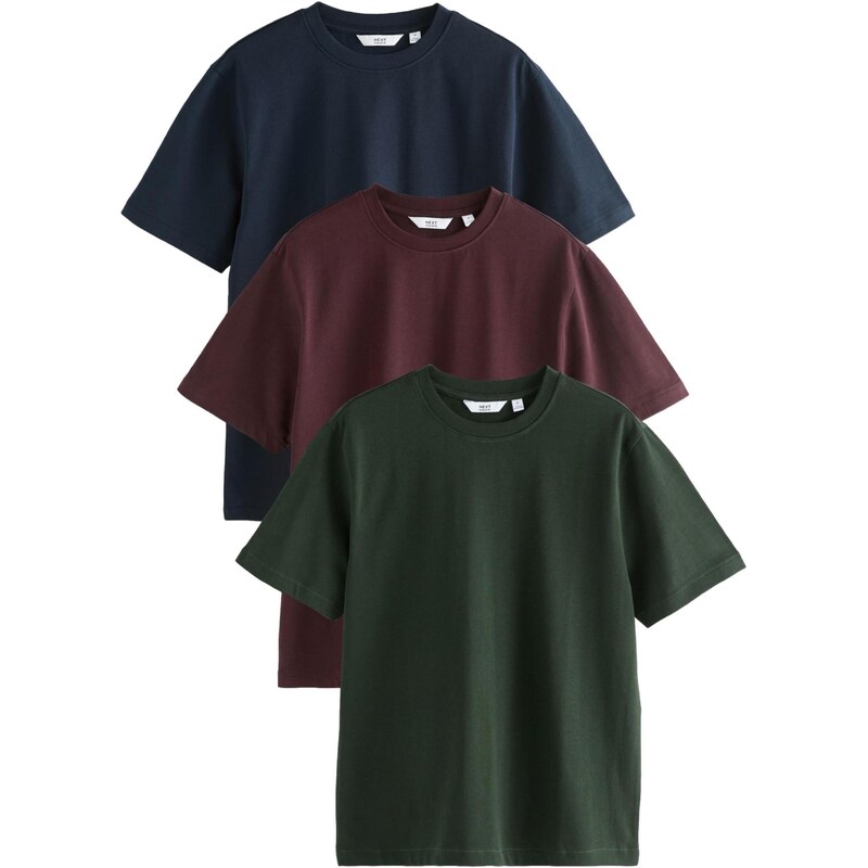 Next Tričko námornícka modrá / jedľová / vínovo červená 65493663