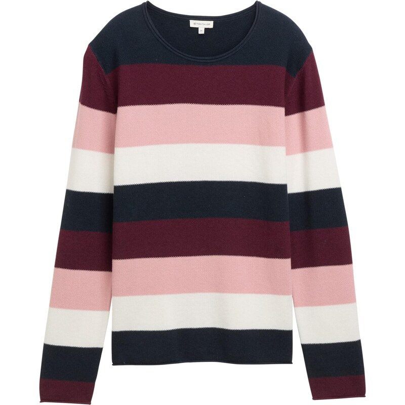 TOM TAILOR Sveter námornícka modrá / cyklaménová / ružová / biela 65921743