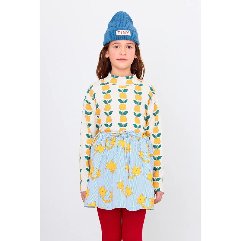 Detské tričko s dlhým rukávom Tinycottons APPLES RIB MOCKNECK 64826331