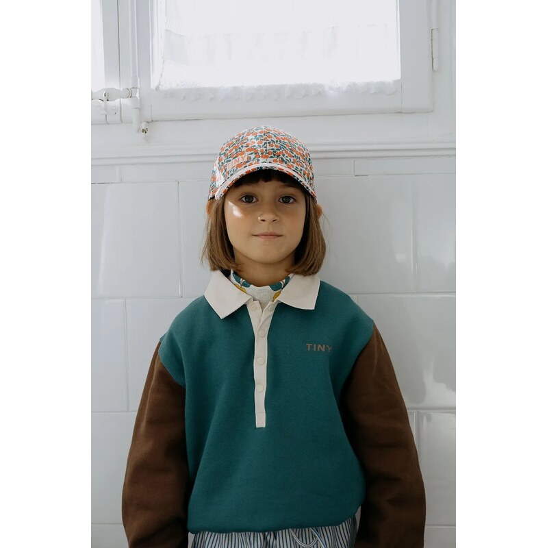 Detská bavlnená mikina Tinycottons COLOR BLOCK POLO SLEEVE TEE 64826361