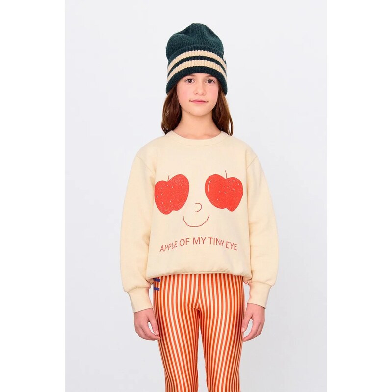 Detská bavlnená mikina Tinycottons APPLES EYES GRAPHIC SWEATSHIRT 64826376