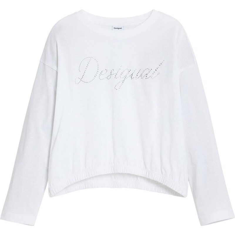 Desigual Tričko strieborná / biela 65883290