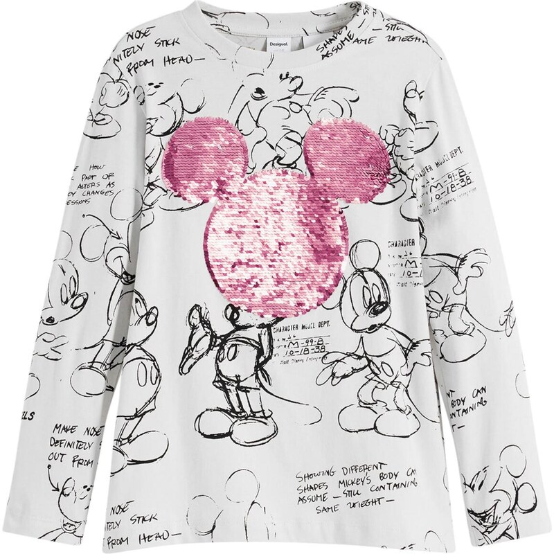 Desigual Tričko ružová / čierna / biela 65883324