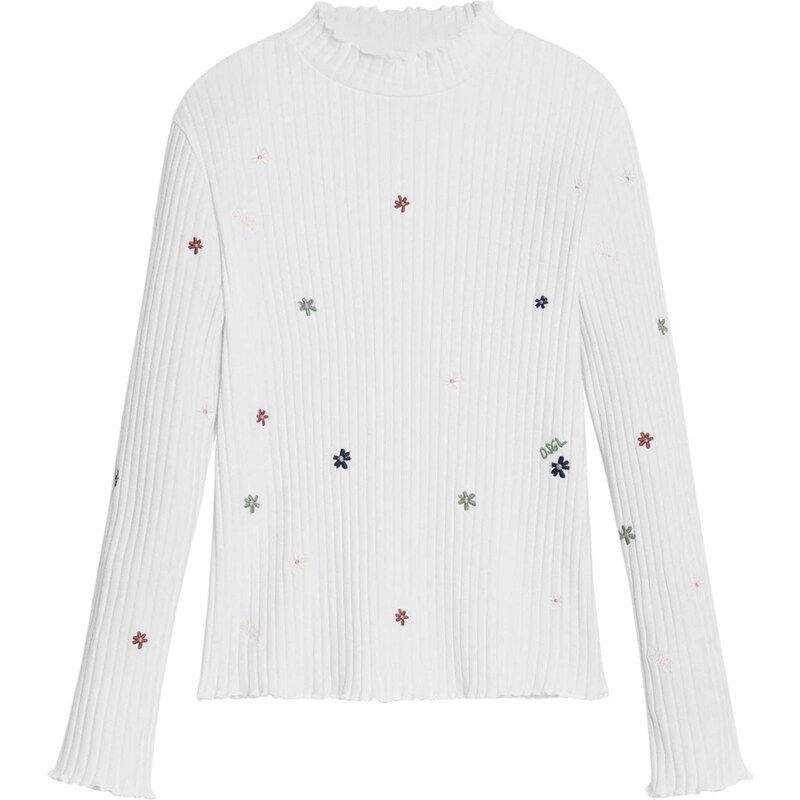 Desigual Tričko zmiešané farby / biela 65883332