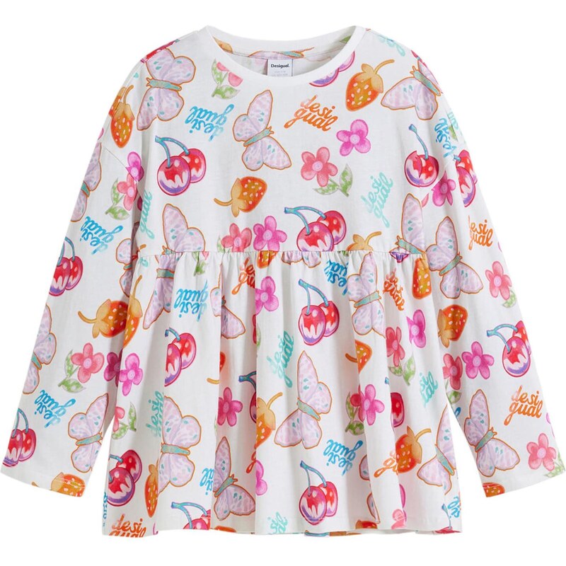 Desigual Tričko zmiešané farby / biela 65883333