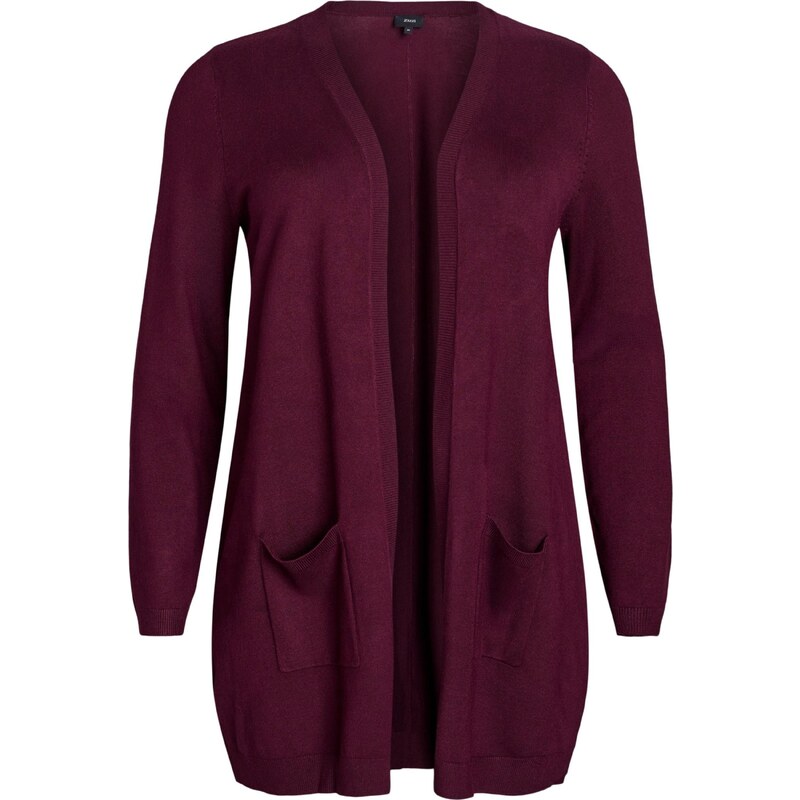 Zizzi Kardigán vínovo červená 65883857