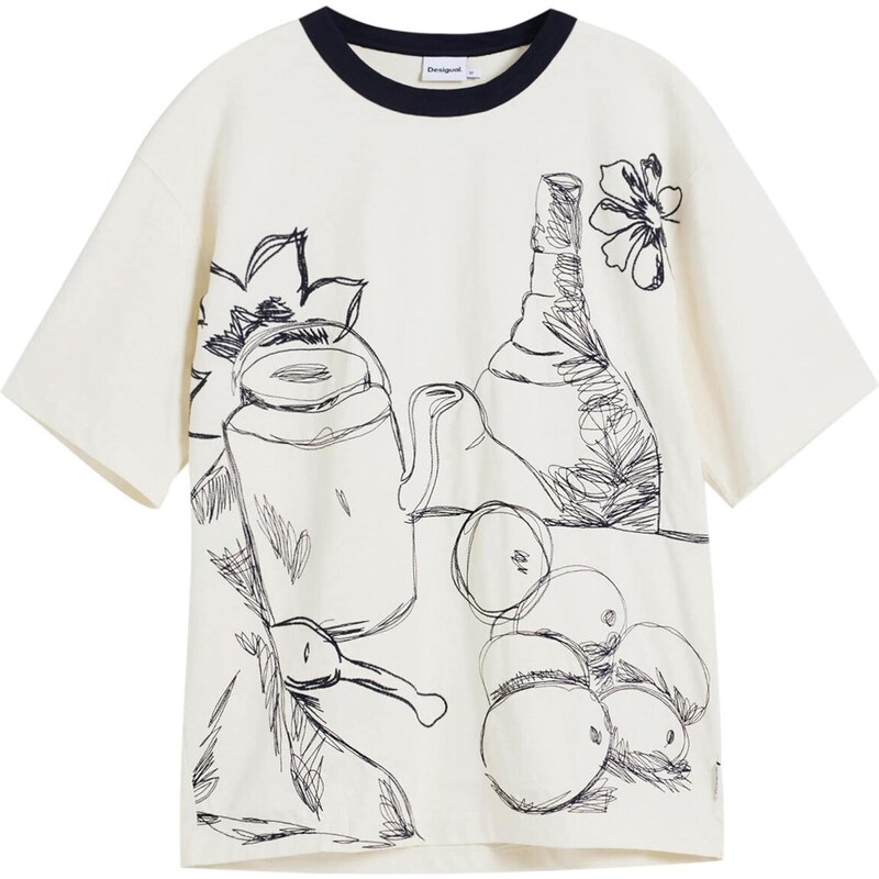 Desigual Tričko čierna / biela 65656844