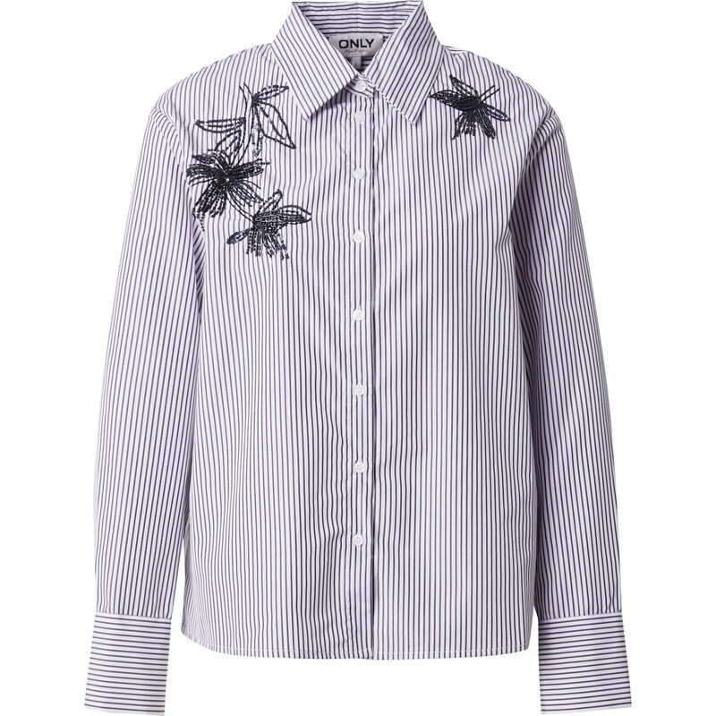 ONLY Blúzka ONLEVI tmavomodrá / čierna / biela 65886103